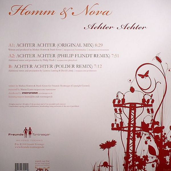 Markus Homm & Frank Nova : Achter Achter (12", Whi)