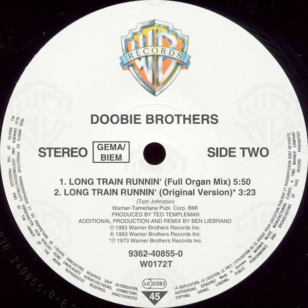 The Doobie Brothers : Long Train Runnin' - Locomotive Remixes '93 (12")