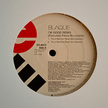 Blaque (2) : I'm Good Remix (12", Promo)