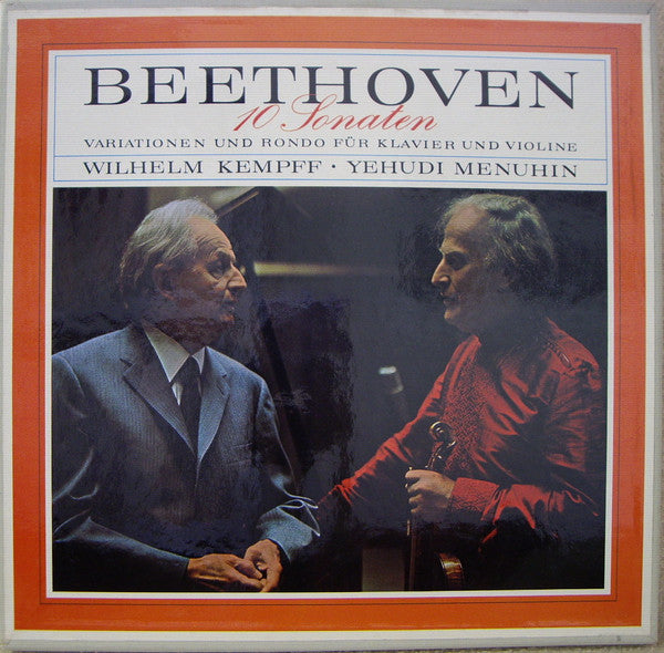 Ludwig van Beethoven, Wilhelm Kempff • Yehudi Menuhin : 10 Sonaten Variationen Und Rondo Für Klavier Und Violine (5xLP, Comp, Club, RE + Box)