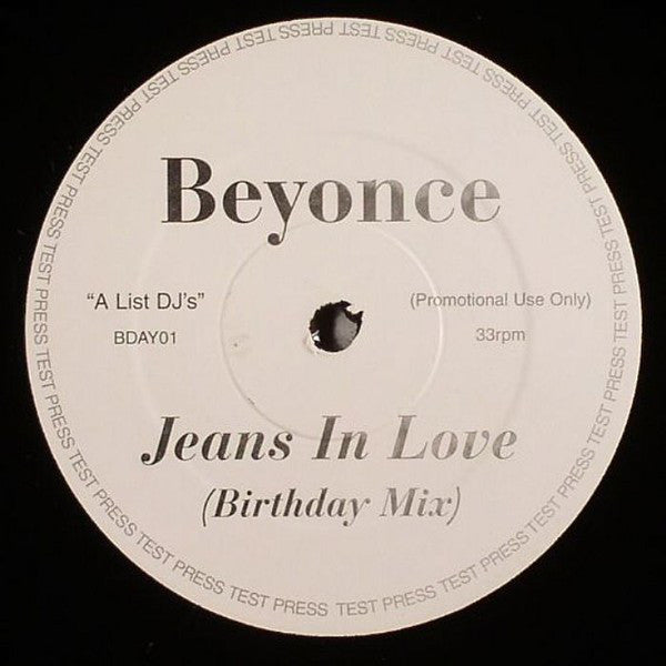 Beyoncé : Jeans In Love (12", S/Sided, Promo, TP, Unofficial)