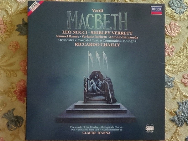 Verdi*  -  Leo Nucci, Shirley Verrett, Samuel Ramey, Veriano Luchetti, Antonio Barasorda, Orchestra*  e  Coro del Teatro Comunale di Bologna, Riccardo Chailly : Macbeth (2xLP, DMM + Box, DMM)