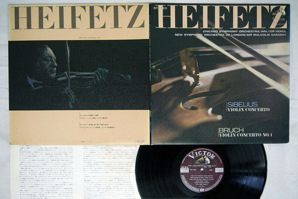 Jean Sibelius / Jascha Heifetz / Walter Hendl / The Chicago Symphony Orchestra : Violin Concerto In D Minor, Op. 47 (LP, RE)