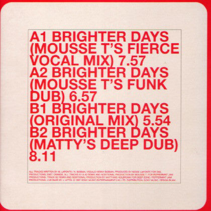 Big Moses Featuring Kenny Bobien : Brighter Days (12")