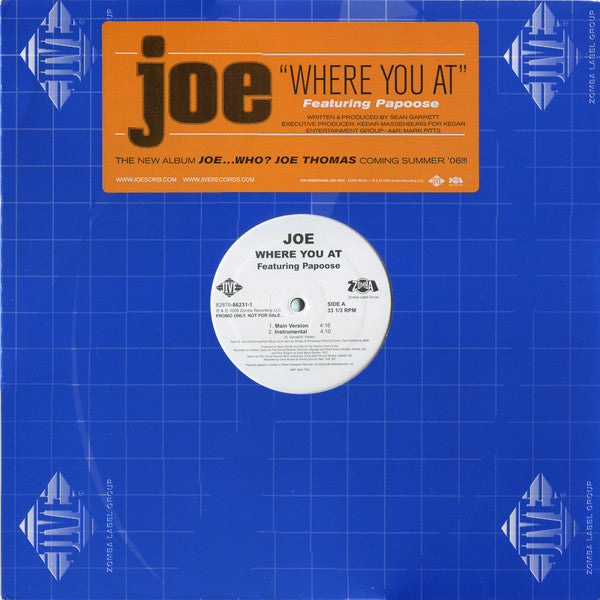 Joe Feat. Papoose : Where You At (12", Promo)