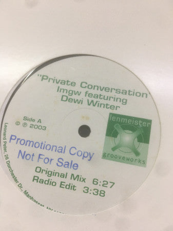 Imgw Featuring Dewi Winter : Private Conversation (12")