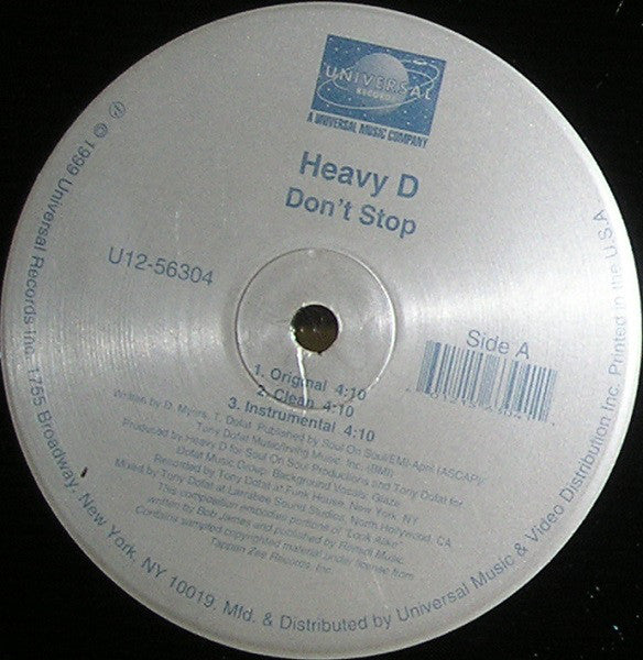 Heavy D : Don't Stop (12")