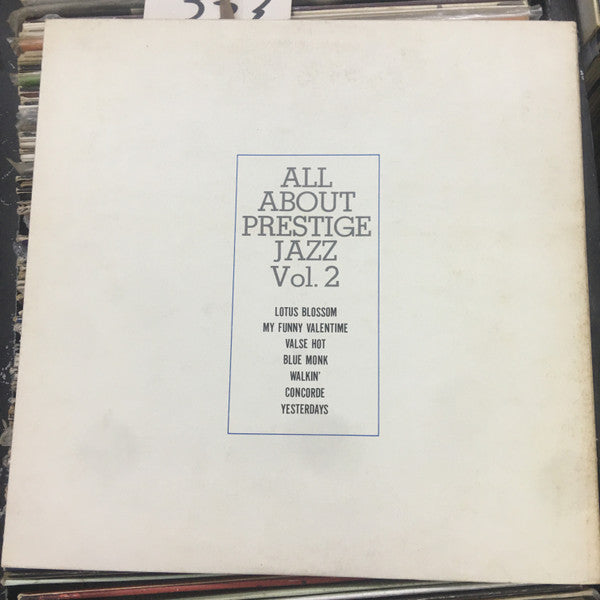 Various : All About Prestige Jazz, Vol. 2 (LP, Comp, Ltd)