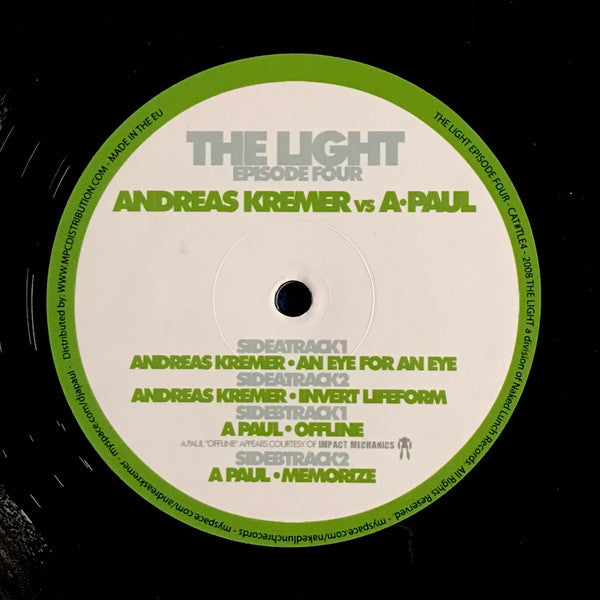 Andreas Kremer Vs A. Paul : The Light Episode Four (12")