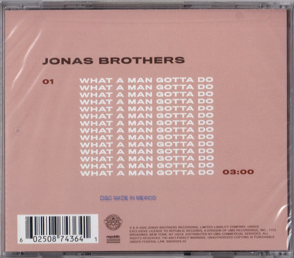 Jonas Brothers : What A Man Gotta Do (Nick Version) (CD, Single, Ltd)