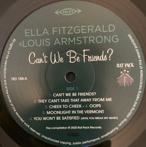 Ella Fitzgerald, Louis Armstrong : 11 Timeless Classics - Can't We Be Friends? (LP, Gre + CD + Comp, Ltd)