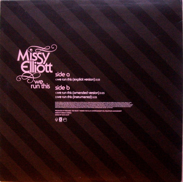 Missy Elliott : We Run This (12", Promo)