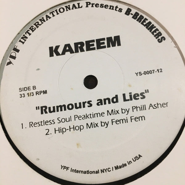 Kareem (2) : Rumours And Lies (12")