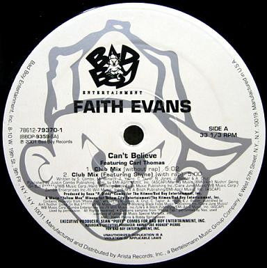 Faith Evans Featuring Carl Thomas : Can't Believe (12")