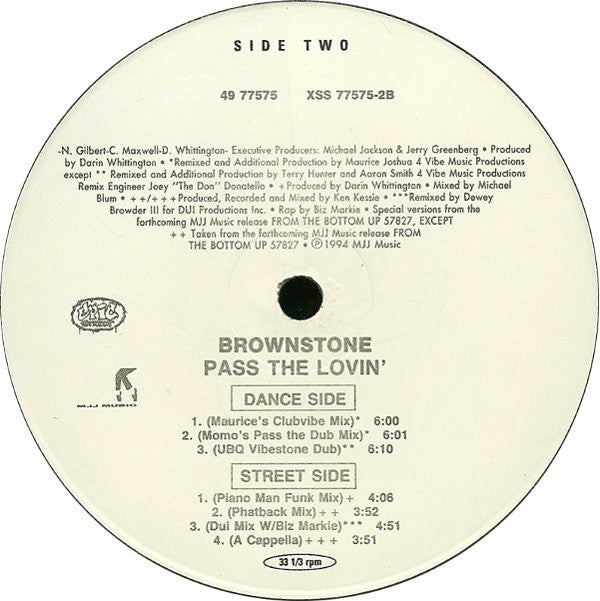 Brownstone : Pass The Lovin' (12")