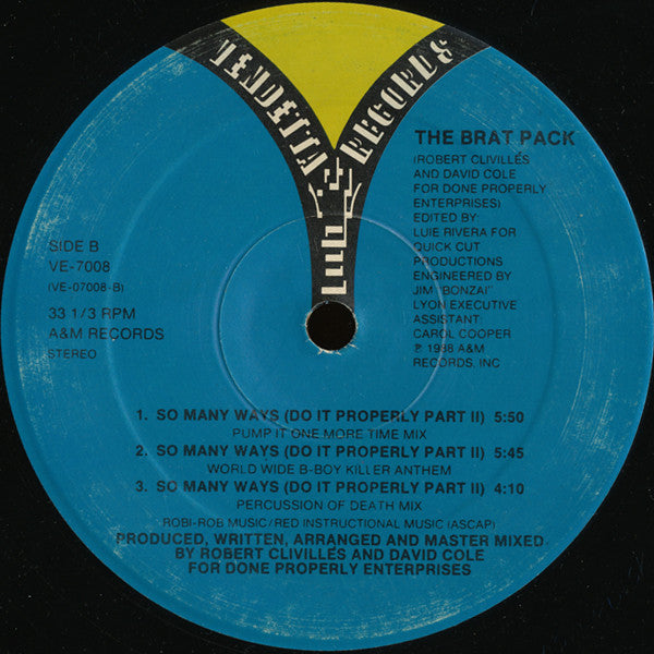 The Brat Pack : So Many Ways (Do It Properly Part II) (12")