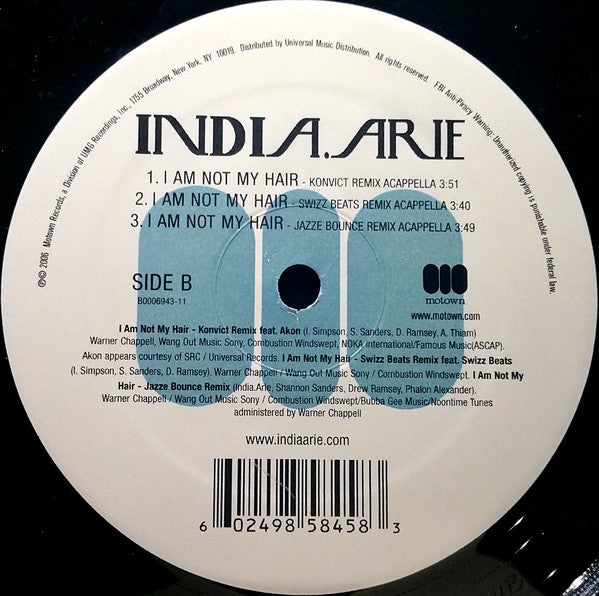 India.Arie : I Am Not My Hair (The Remixes) (12")