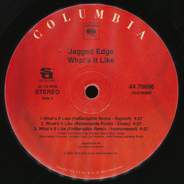 Jagged Edge (2) : What's It Like (12")