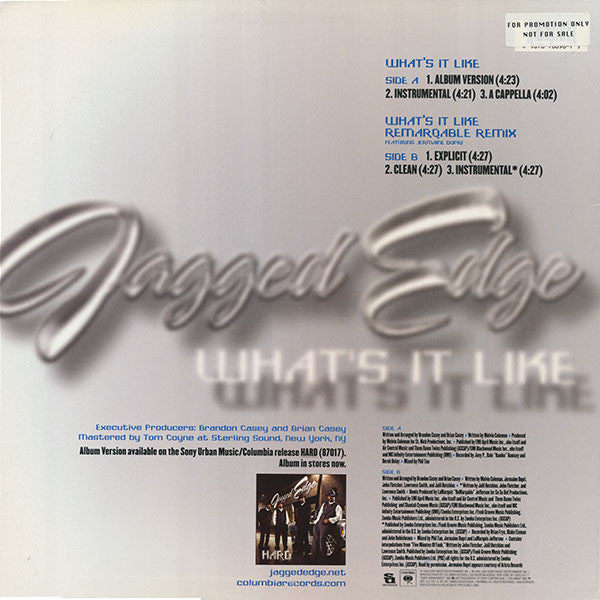 Jagged Edge (2) : What's It Like (12")