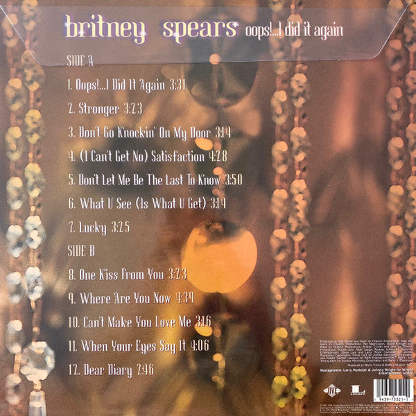 Britney Spears : Oops!...I Did It Again (LP, Album, Pic, RE, RM, RP, 20t)