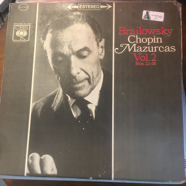 Alexander Brailowsky, Frédéric Chopin : The Complete Mazurkas Vol. 2 Nos. 22-38 (LP, Mono)