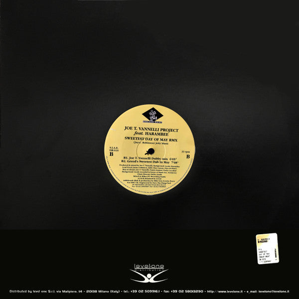 Joe T. Vannelli Project Feat. Harambee : Sweetest Day Of May RMX (12")