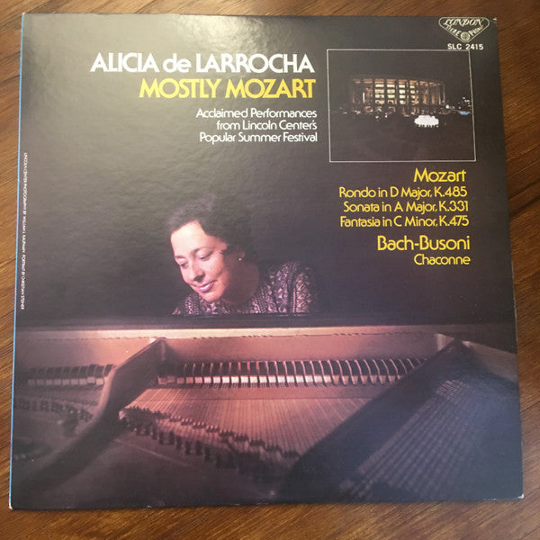 Alicia De Larrocha, Wolfgang Amadeus Mozart, Johann Sebastian Bach - Ferruccio Busoni : Mostly Mozart (LP)