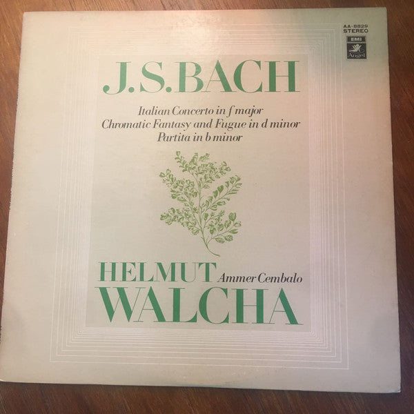 Johann Sebastian Bach - Helmut Walcha : Italienisches Konzert F-Dur BWV 971 • Chromatische Fantasie Und Fuge D-Moll BWV 903 • Partita H-Moll BWV 831 (LP, Mus)