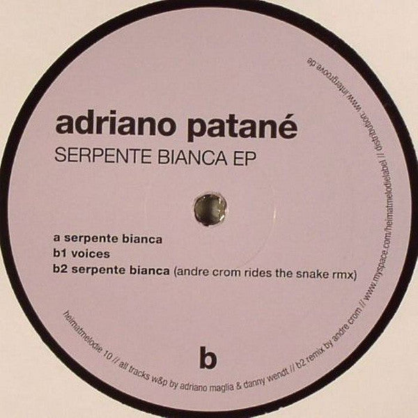 Adriano Patané : Serpente Bianca EP (12", EP)