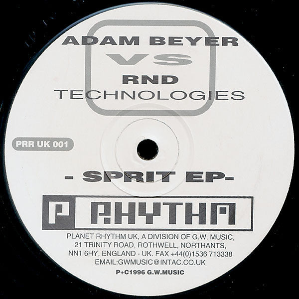 Adam Beyer vs. R.N.D. Technologies : Sprit EP (12", EP)