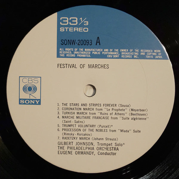 Eugene Ormandy, The Philadelphia Orchestra : A Festival Of Marches = マーチの祭典 (2xLP, Comp, SX6)