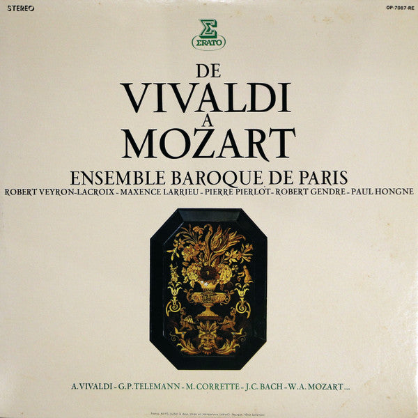 Ensemble Baroque De Paris : De Vivaldi A Mozart (LP)