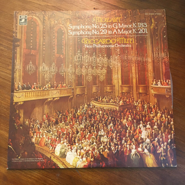 Wolfgang Amadeus Mozart, Riccardo Muti, New Philharmonia Orchestra : Symphony No.25 In G Minor, K.183 / Symphony No.29 In A Major, K.201 (LP)