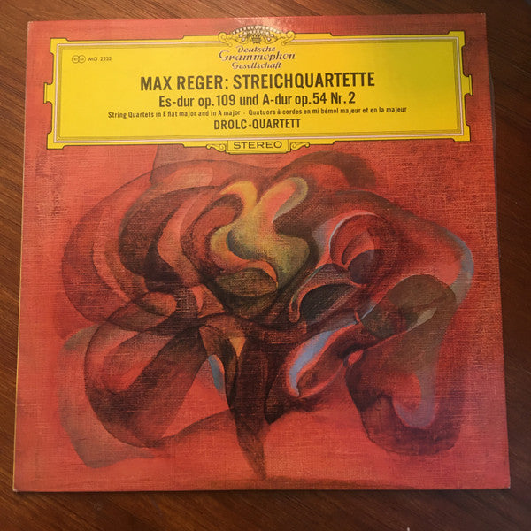 Max Reger – Drolc-Quartett : Streichquartette Es-Dur Op. 109 Und A-Dur Op. 54 Nr. 2 (LP)