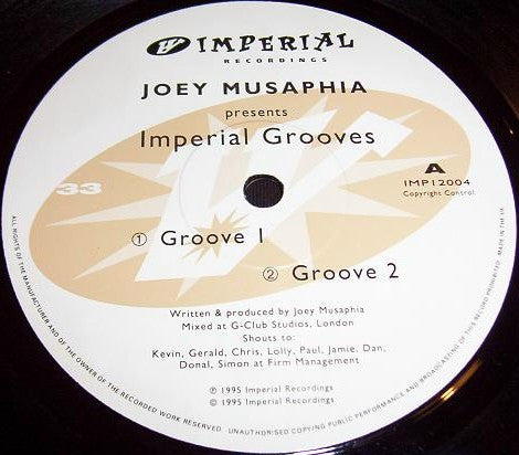 Joey Musaphia : Imperial Grooves (12")