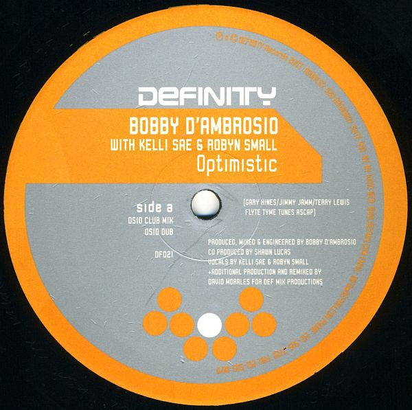 Bobby D'Ambrosio : Optimistic (12")