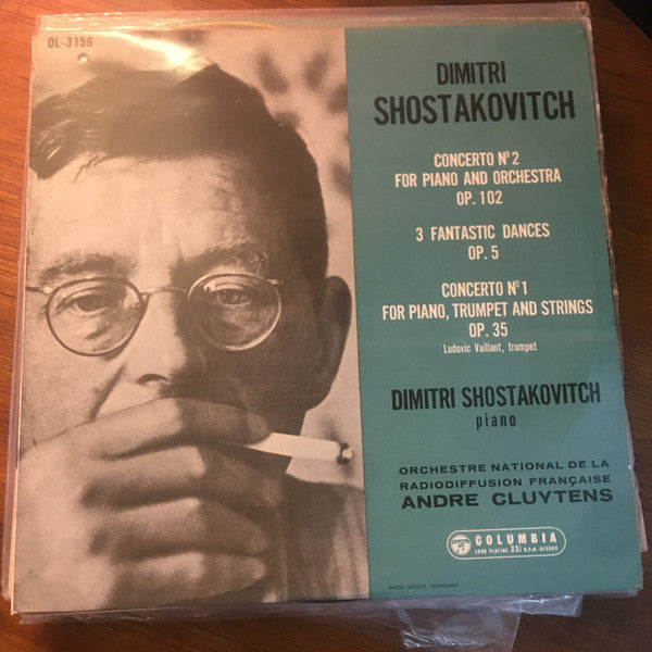 Dmitri Shostakovich, Ludovic Vaillant, Orchestre National De France, André Cluytens : Concerto N° 2 For Piano And Orchestra Op,102 / 3 Fantastic Dances Op.5 / Concerto N°1  For Piano, Trumpet And Strings Op.35 (LP)