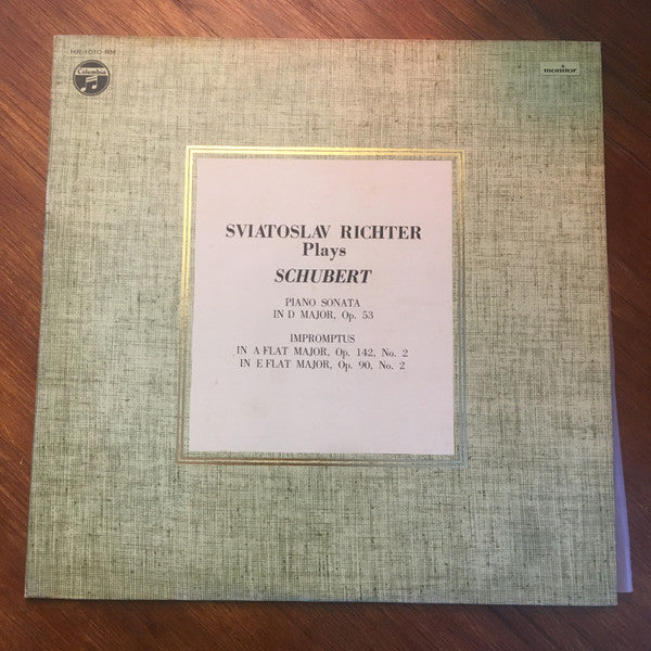 Sviatoslav Richter Plays Franz Schubert : Piano Sonata In D Major, Op.53 / Impromptus In A Flat Major, Op. 142, No. 2 / In E Flat Major, Op. 90, No. 2 (LP)