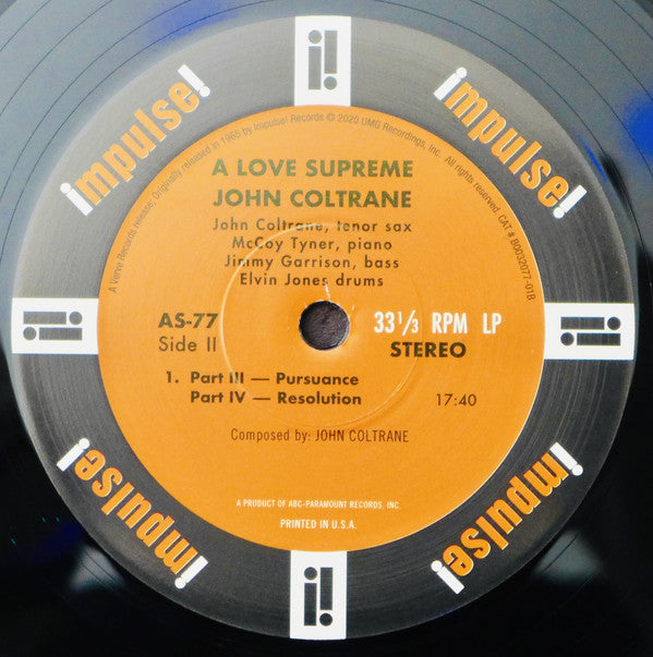 John Coltrane : A Love Supreme (LP, Album, M/Print, RE, 180)