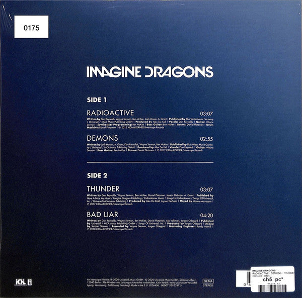 Imagine Dragons : Radioactive / Demons / Thunder / Bad Liar (10", EP, Ltd, Num)