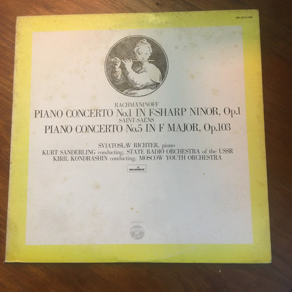 Sviatoslav Richter, Sergei Vasilyevich Rachmaninoff, Camille Saint-Saëns : Concerto No.1 In F-Sharp Minor, Op.1 / Piano Concerto No.5 In F Major, Op.103 (LP, Mono)