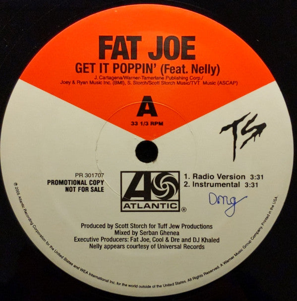 Fat Joe : Get It Poppin' (12", Promo)