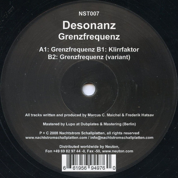 Desonanz : Grenzfrequenz (12")