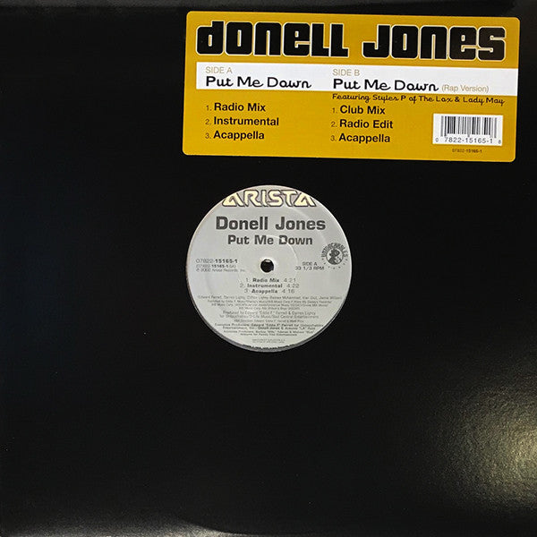 Donell Jones : Put Me Down (12")