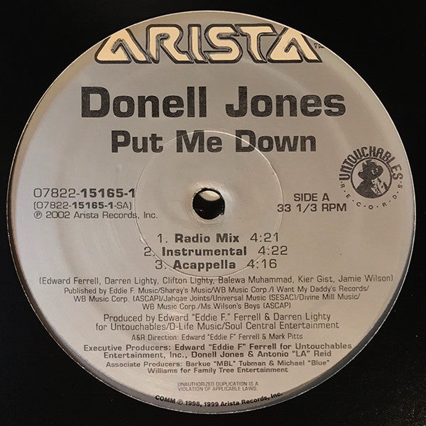 Donell Jones : Put Me Down (12")