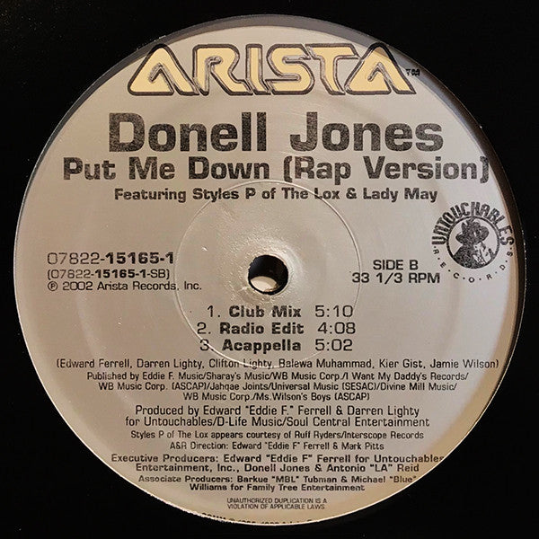 Donell Jones : Put Me Down (12")