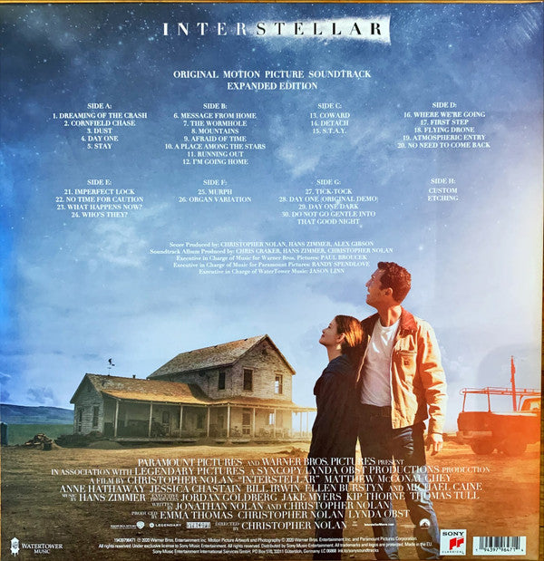 Hans Zimmer : Interstellar (Original Motion Picture Soundtrack)  (3xLP + LP, S/Sided, Etch + Album, RE, Exp)