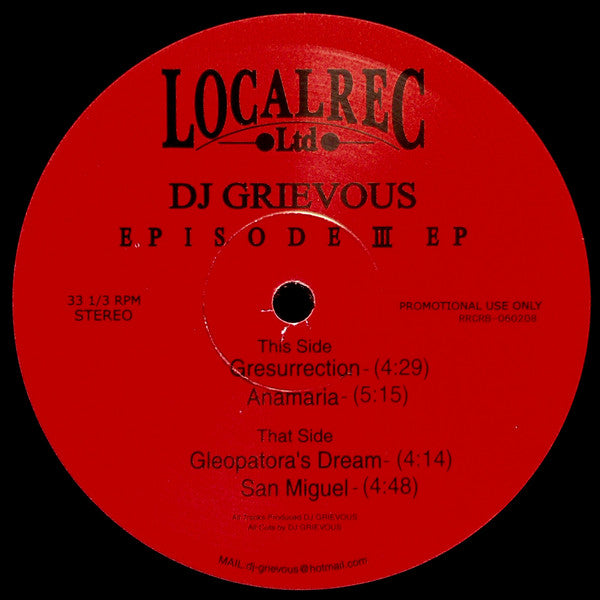 DJ Grievous : Episode III Ep (12")