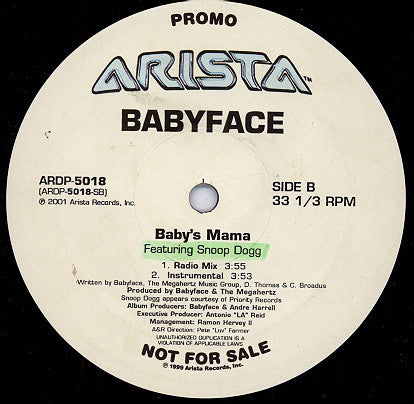 Babyface : Baby's Mama (12", Promo)