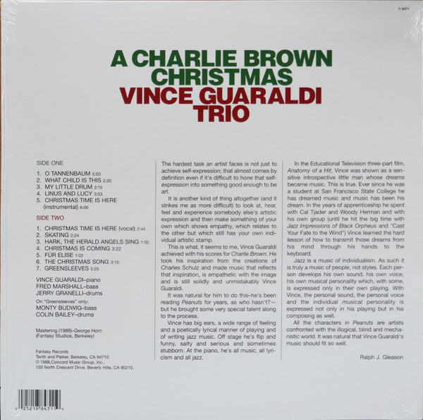 Vince Guaraldi Trio : A Charlie Brown Christmas (LP, Album, RE, S/Edition, Gre)